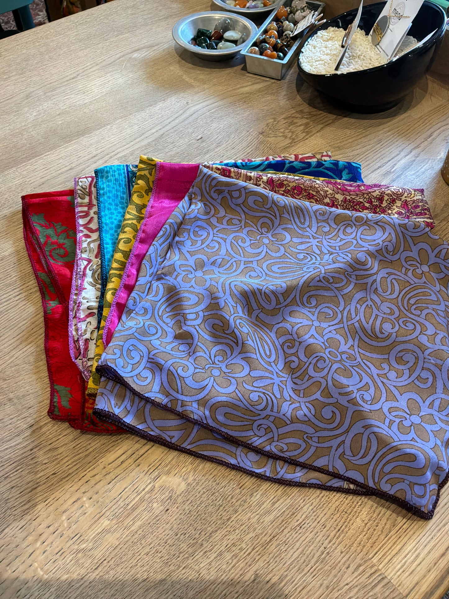Upcycled Silk Square Bandana
