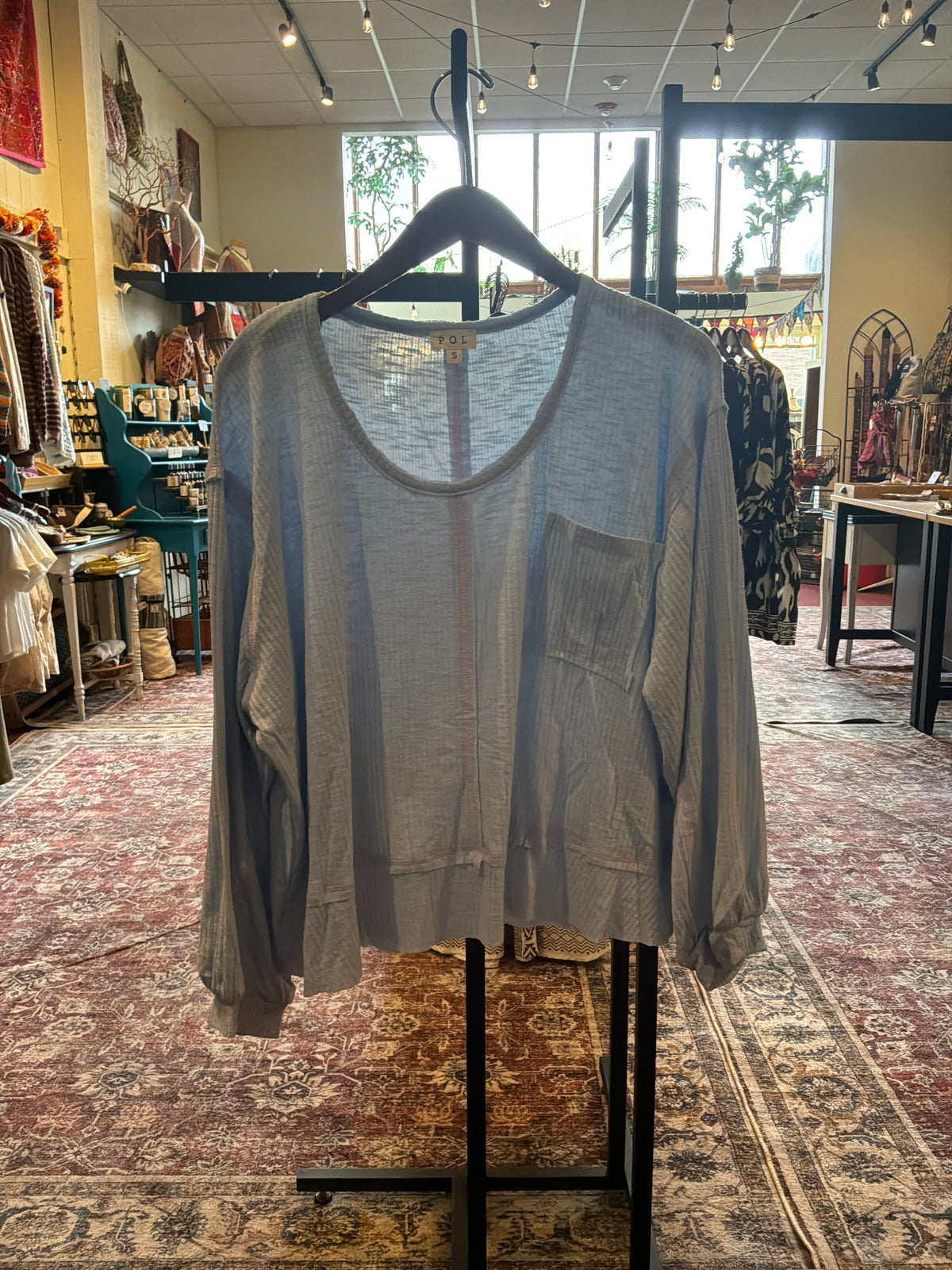 Ribbed Relaxed Long Sleeve