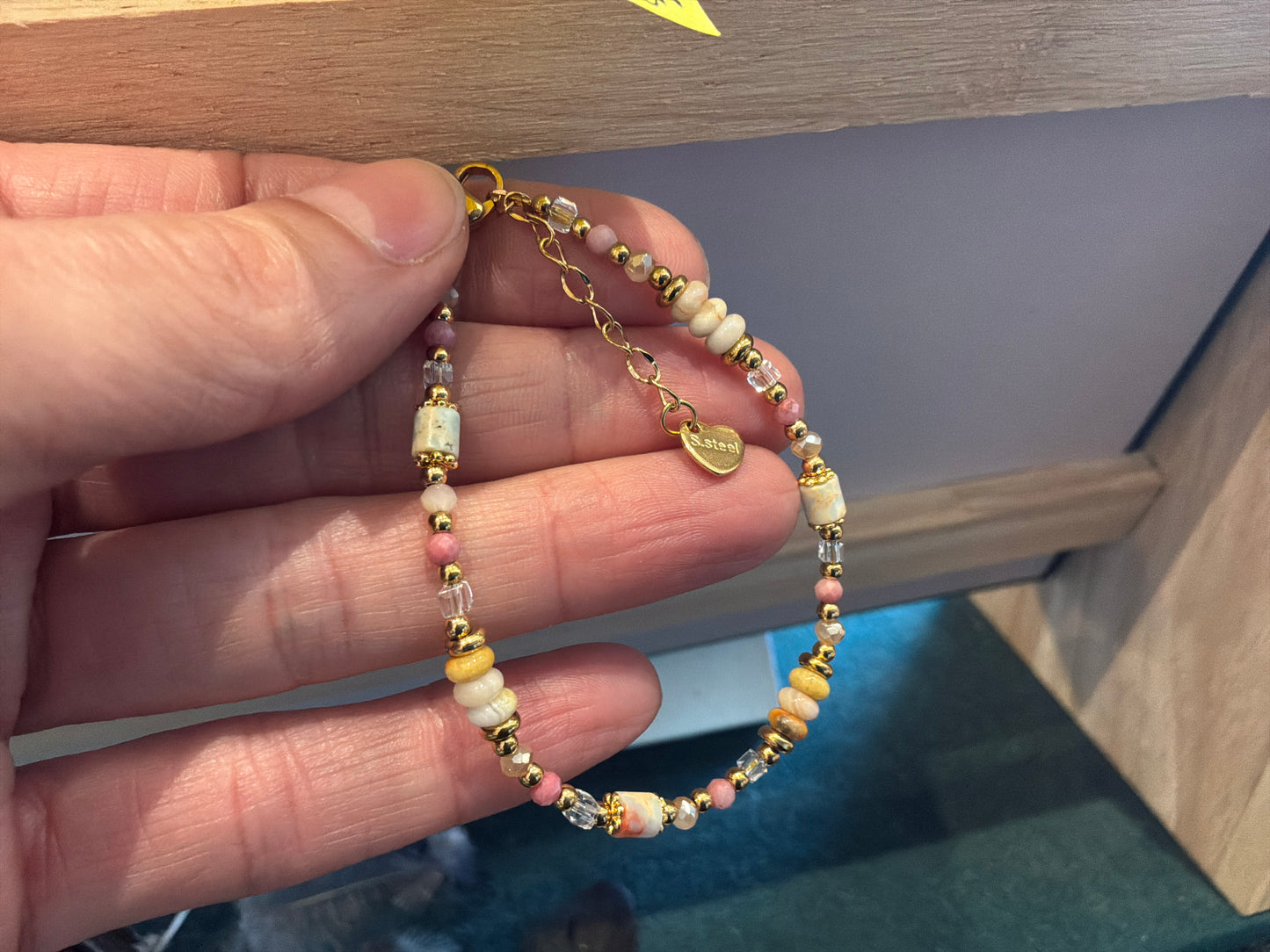 Pink Tourmaline & Rose Quartz 7in Bracelet