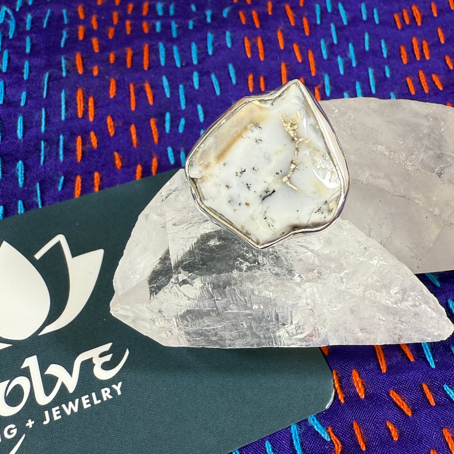 Dendrite Opal & Sterling Silver Rings