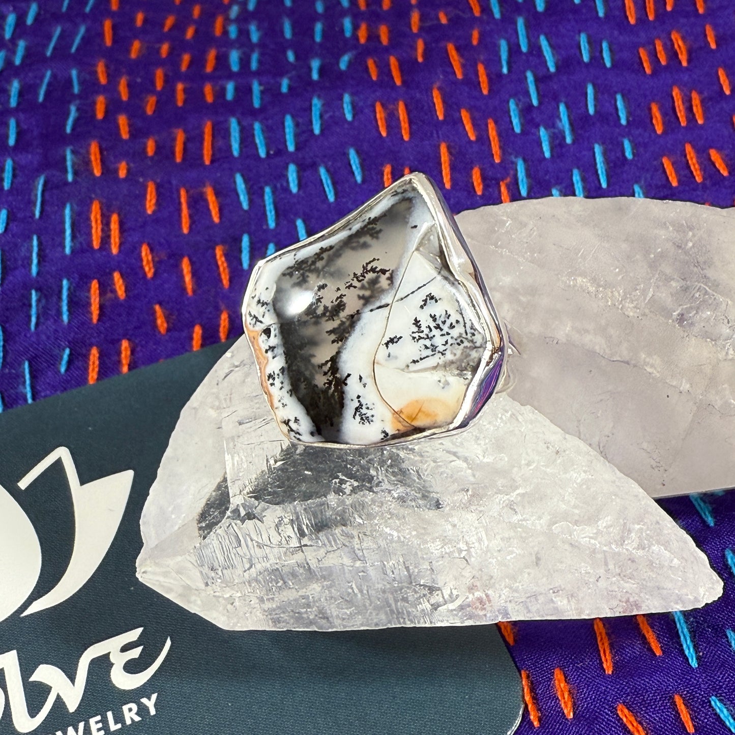 Dendrite Opal & Sterling Silver Rings