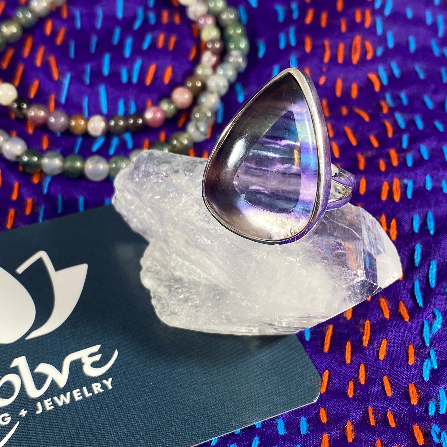 Fluorite & Sterling Silver Rings