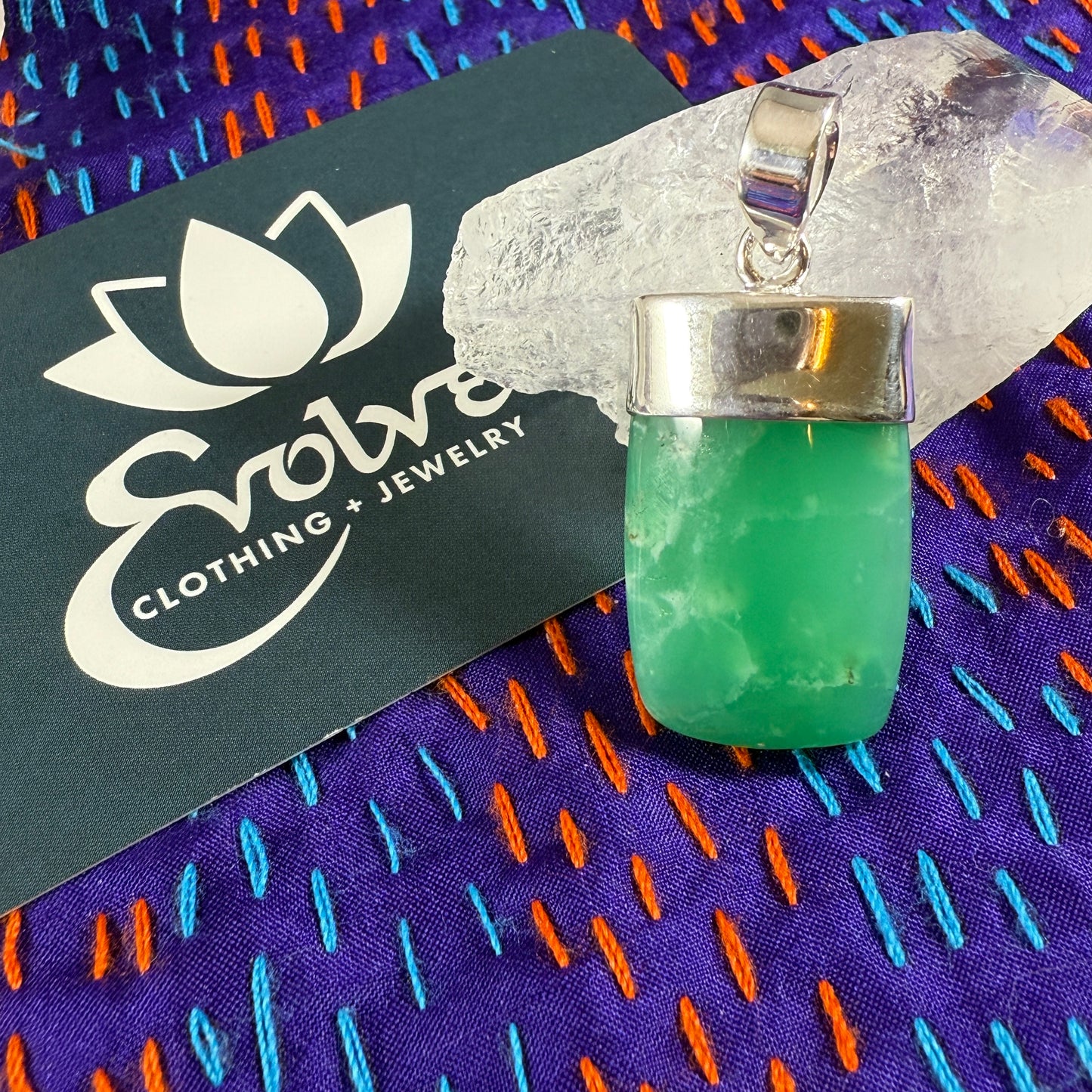 Chrysoprase Sterling Pendants