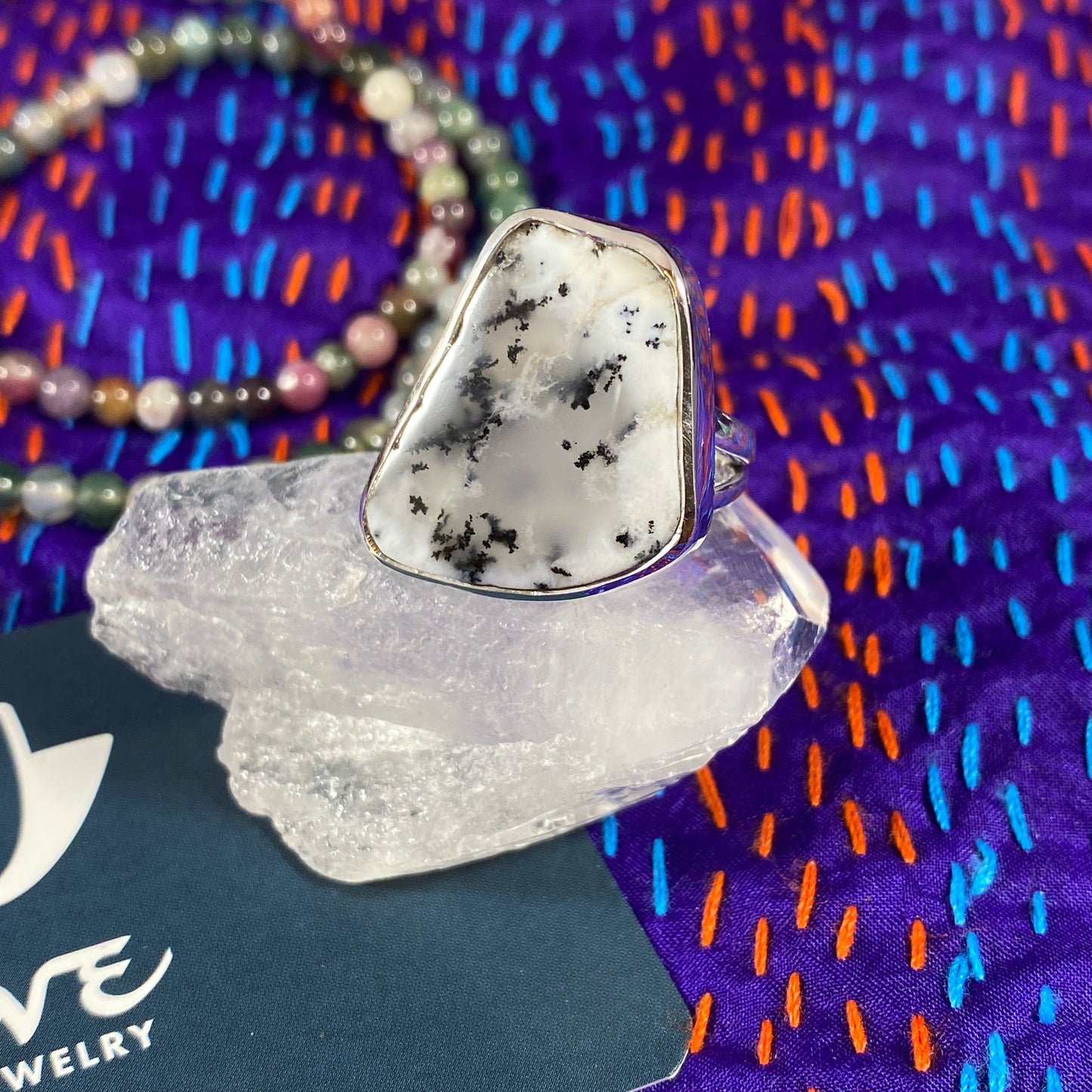 Dendrite Opal & Sterling Silver Rings