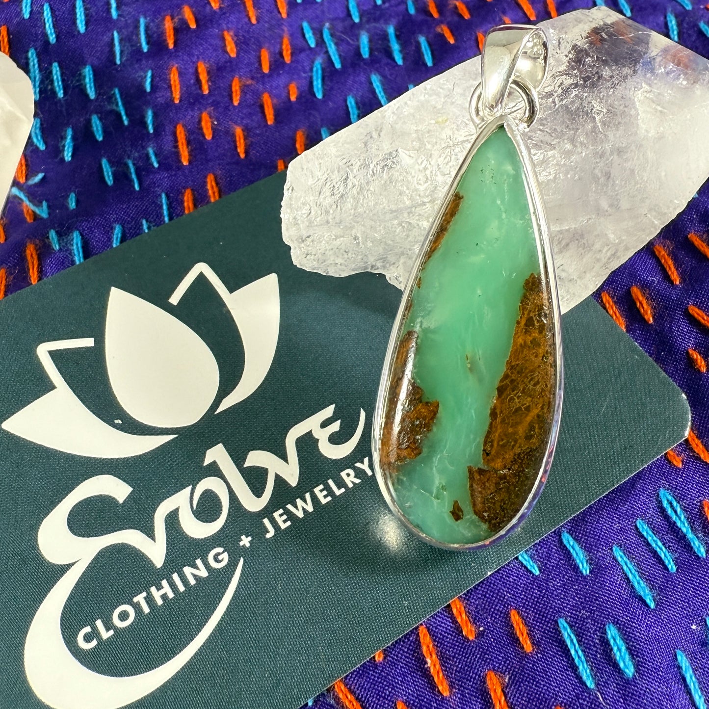 Chrysoprase Sterling Pendants