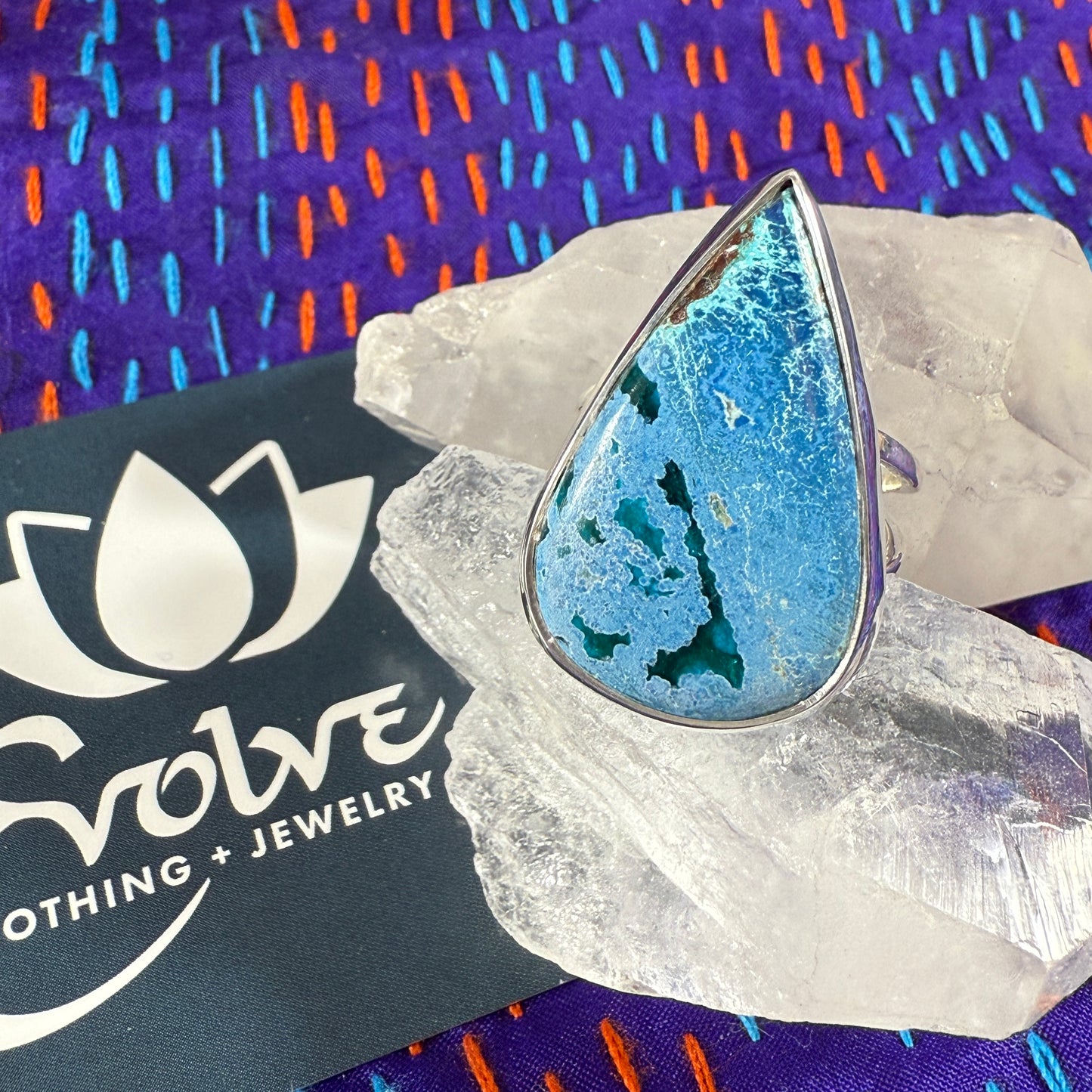 Shattuckite Sterling Ring