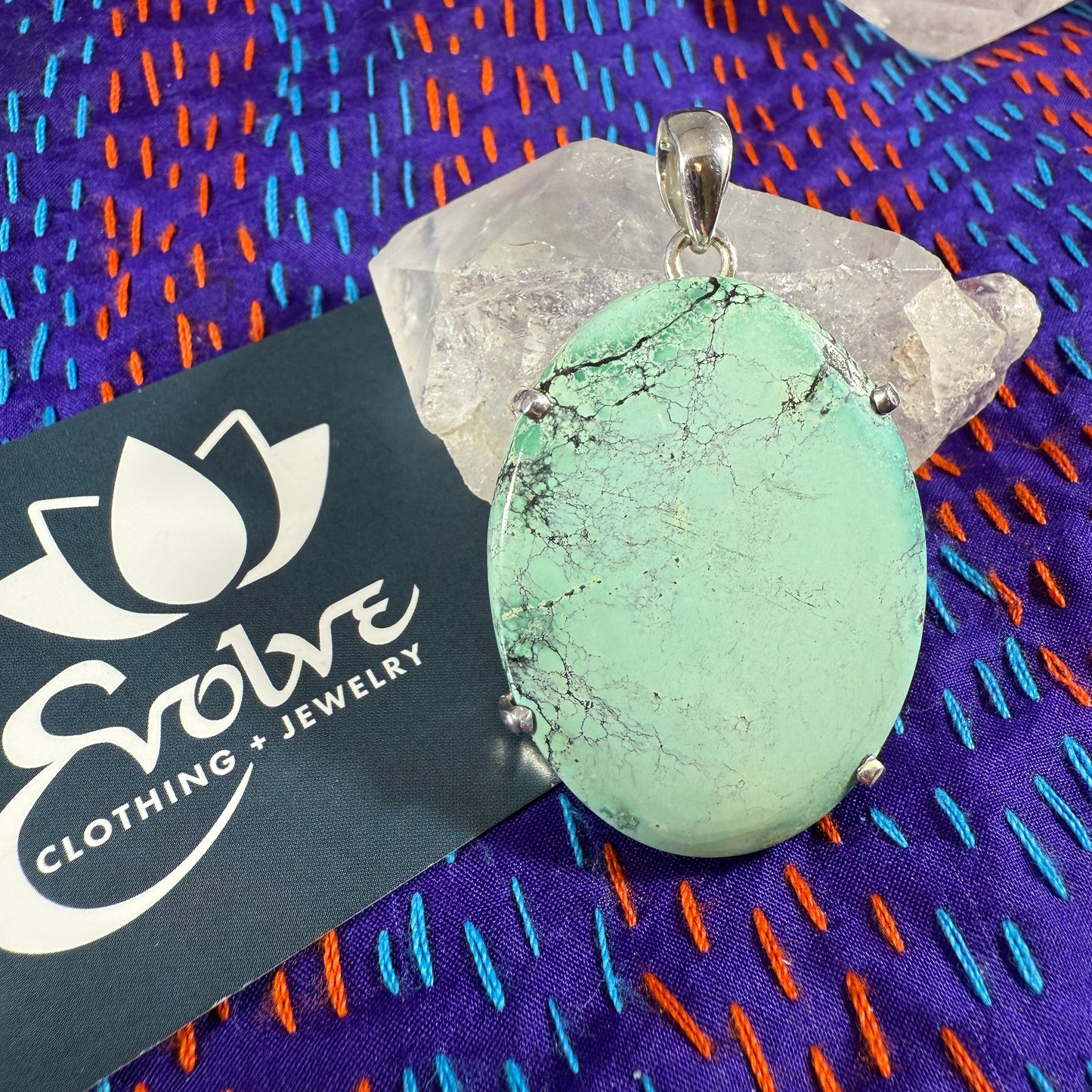 Tibetan Turquoise Sterling Pendants