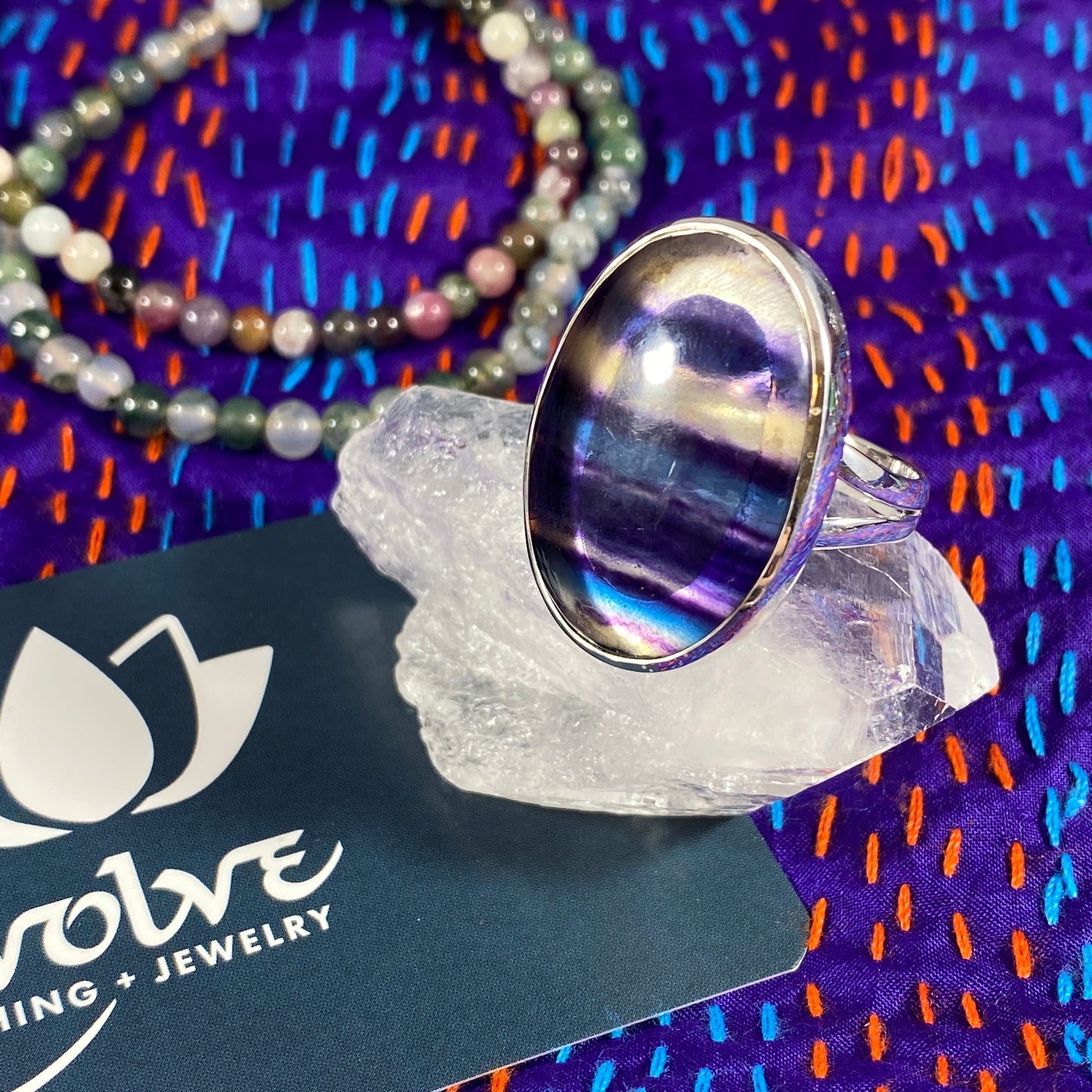 Fluorite & Sterling Silver Rings