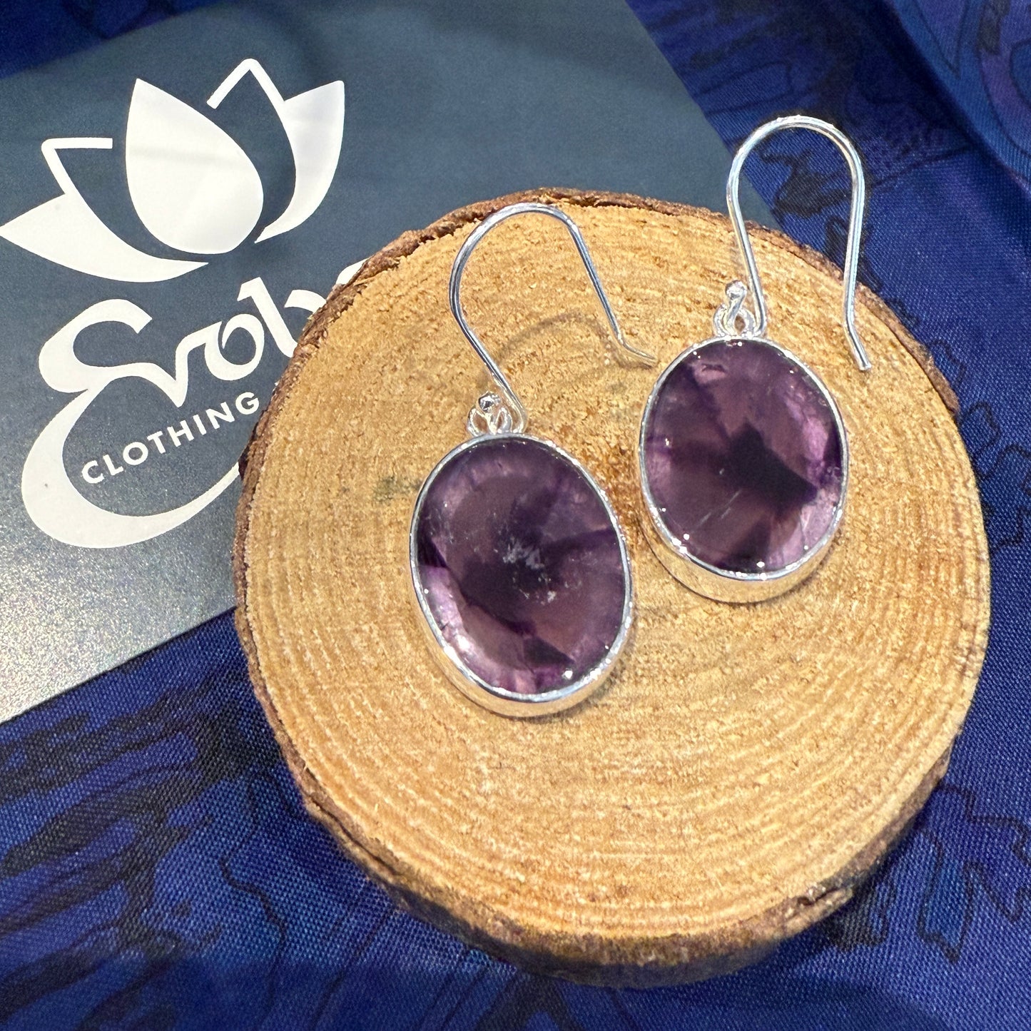 Star Amethyst Sterling Silver Earrings
