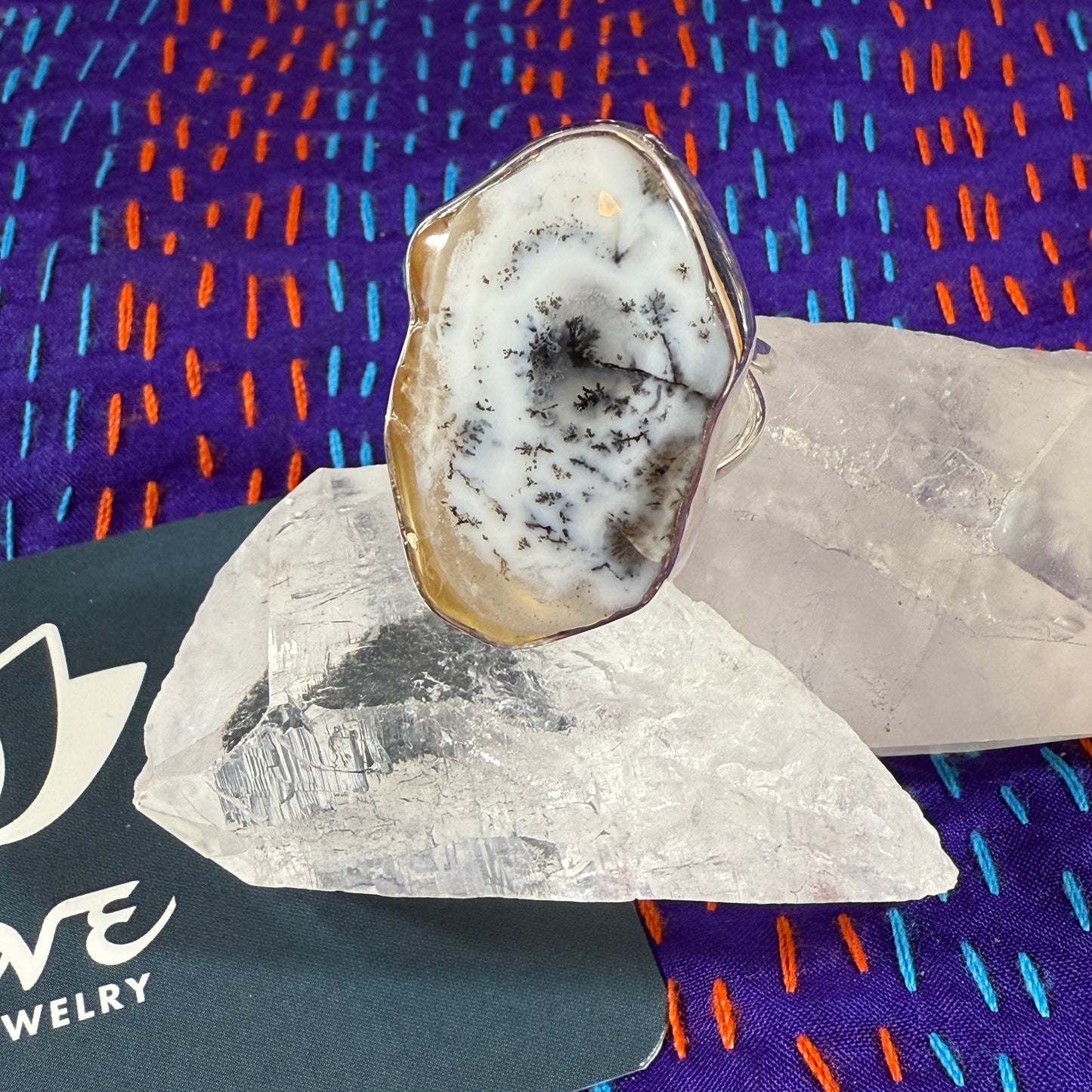 Dendrite Opal & Sterling Silver Rings