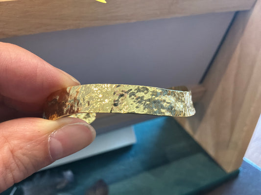 24k Gold Filled Hammered Bangle