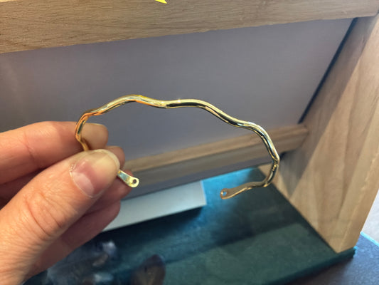 24k Gold Filled Wavy Bangle