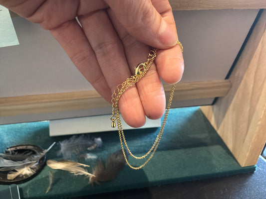 24K Gold Filled Chain Necklace 18 in