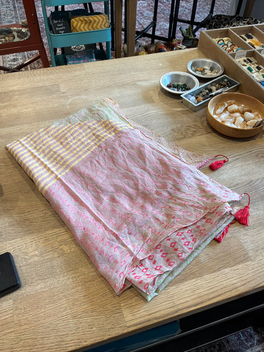 Block Printed Cotton Scarf
