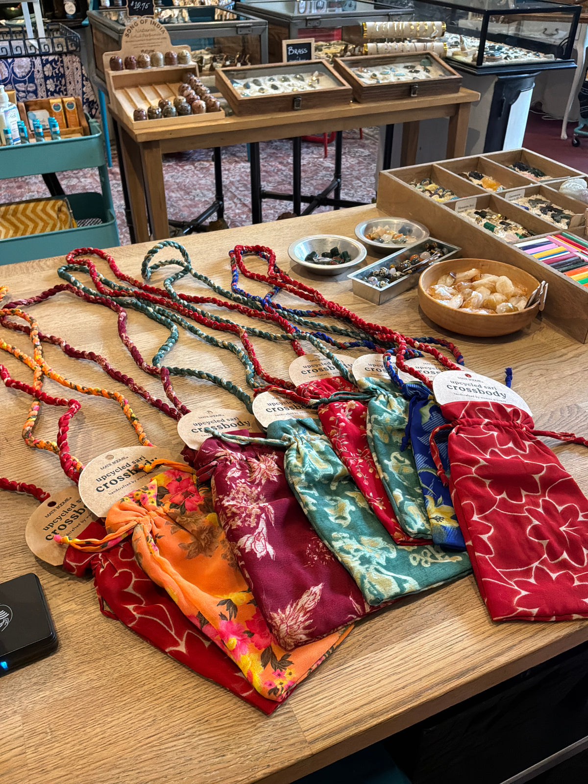Upcycled Sari Crossbody Bag