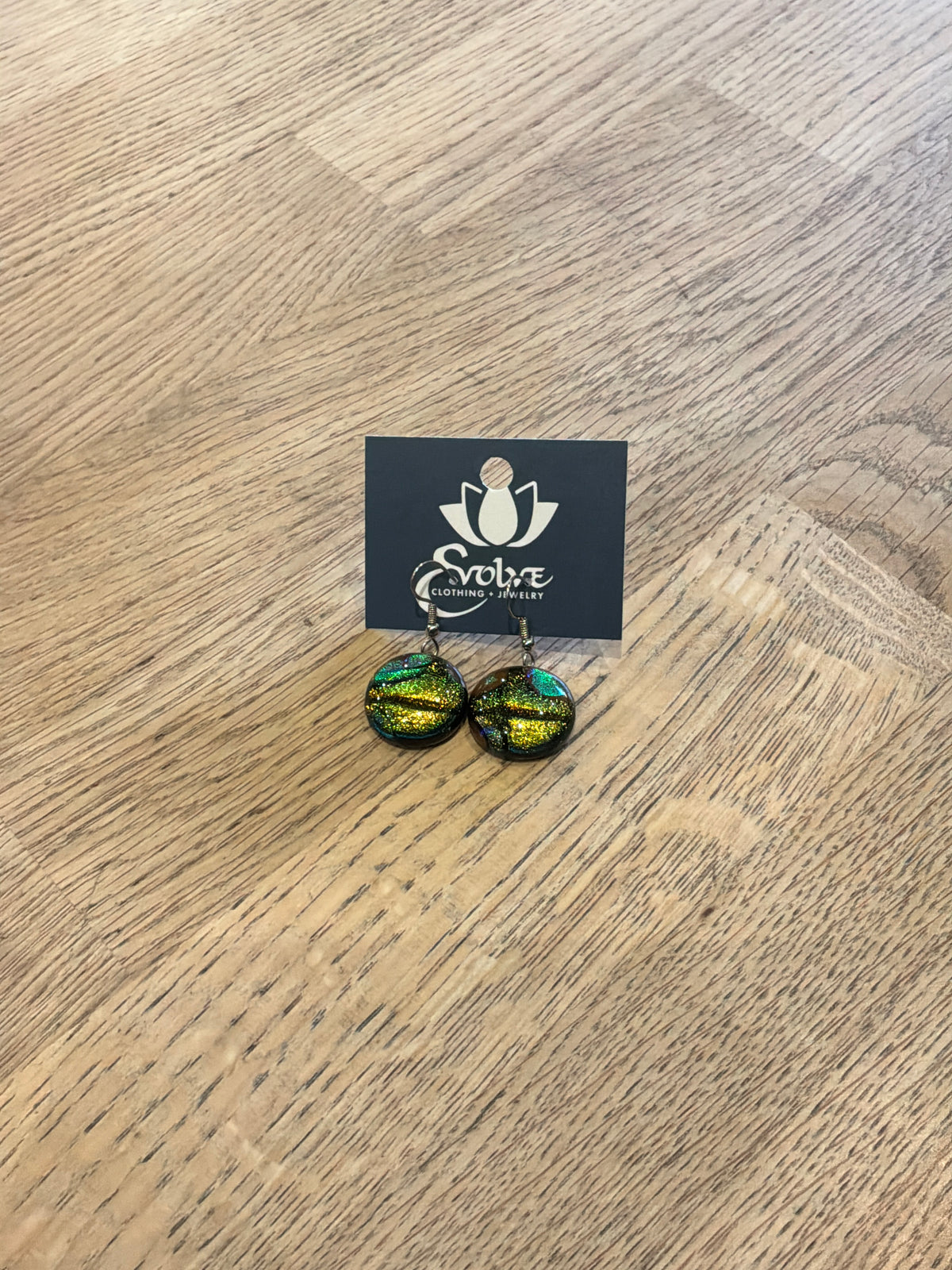 Fused Glass Drop Earrings