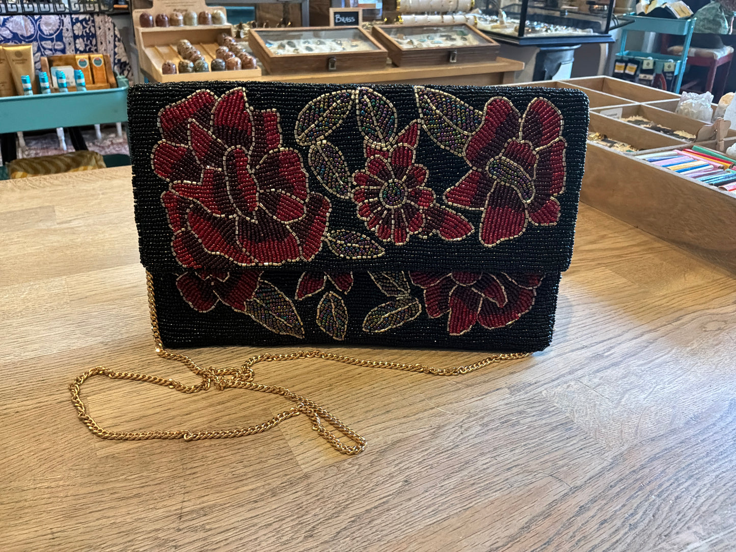 Floral Beaded Bag