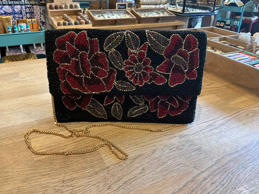 Floral Beaded Bag