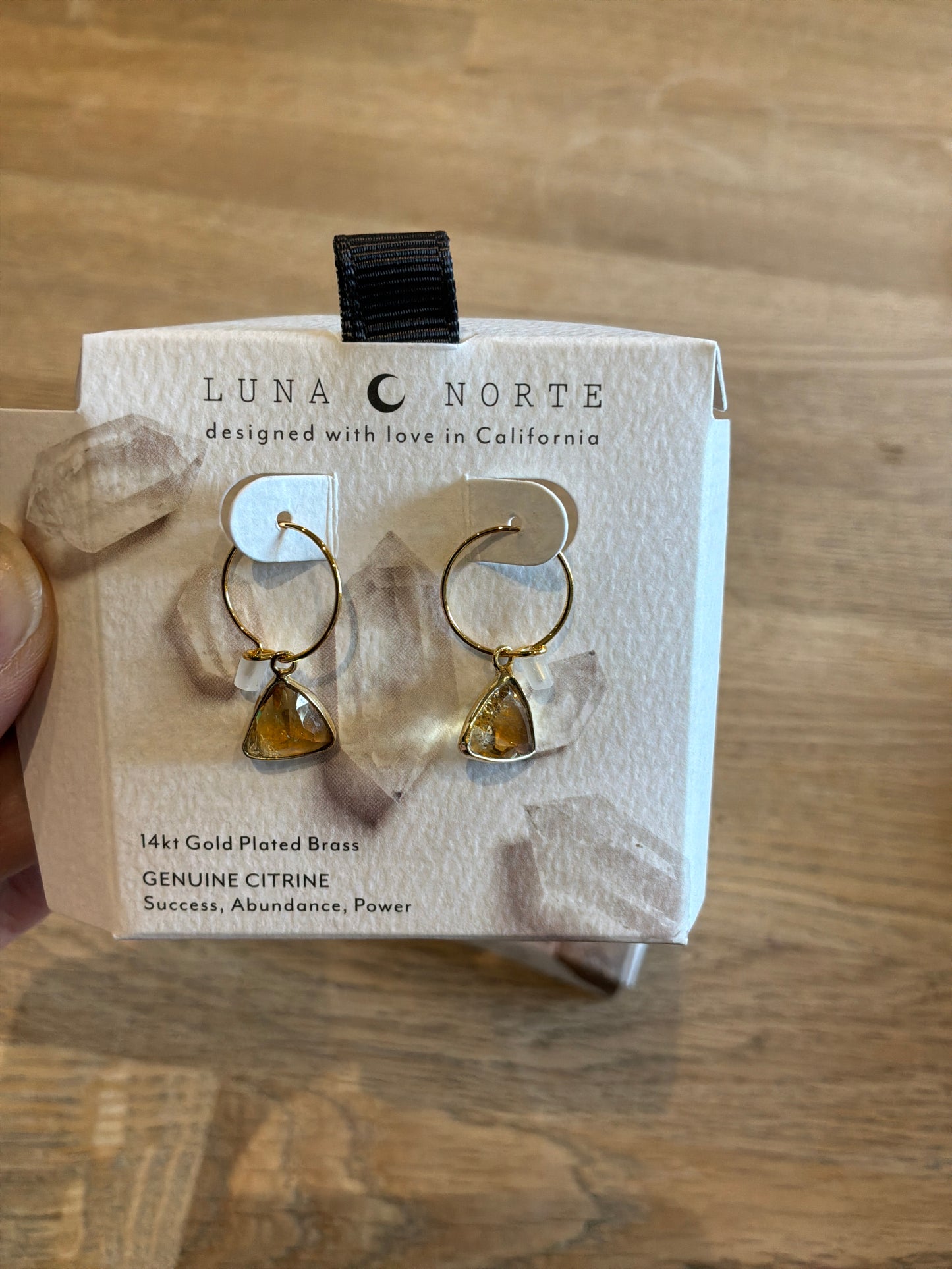 Luna Norte Bermuda Hoops - Citrine