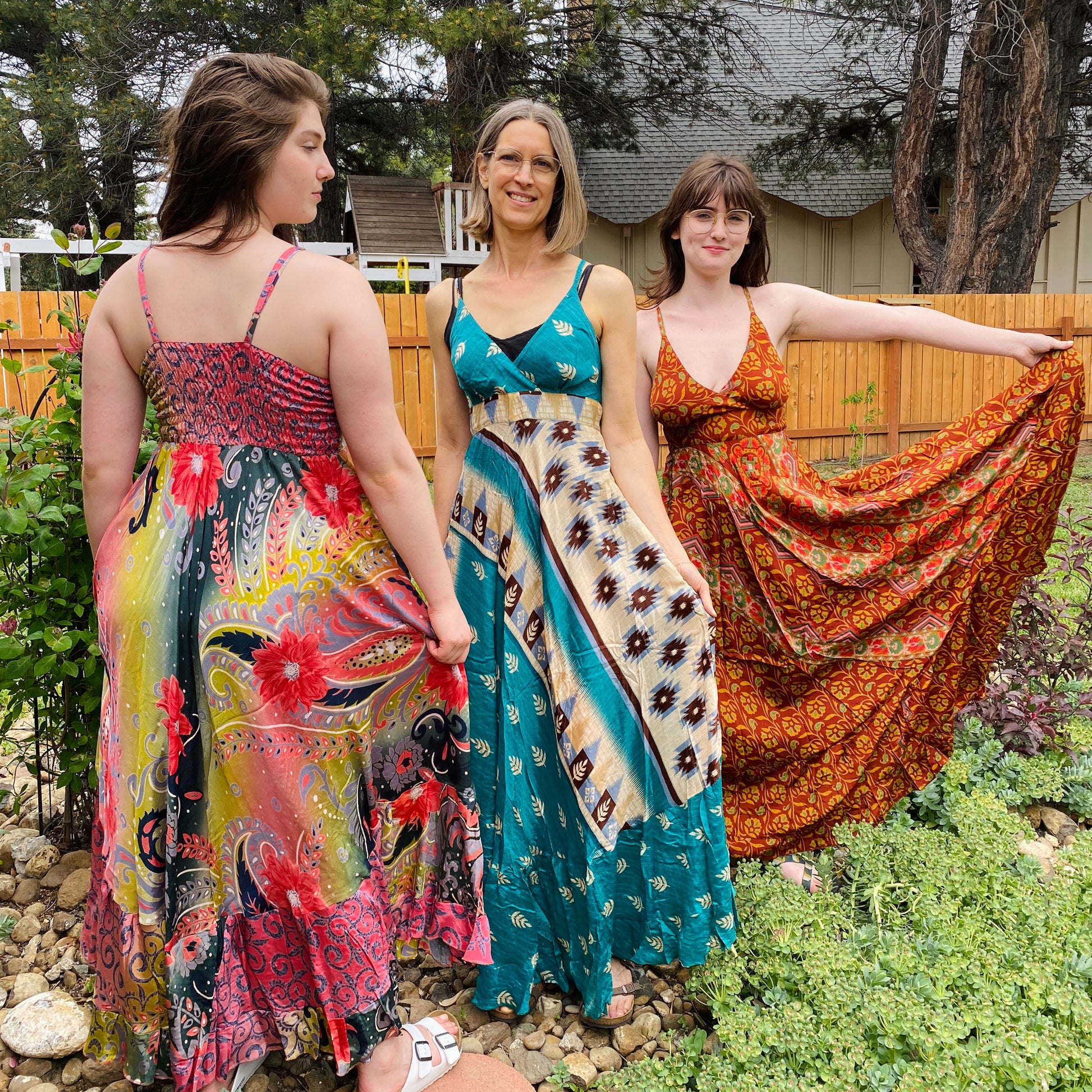 Recycled Sari Cross-Bodice Dress – Evolve Clothing + Jewelry