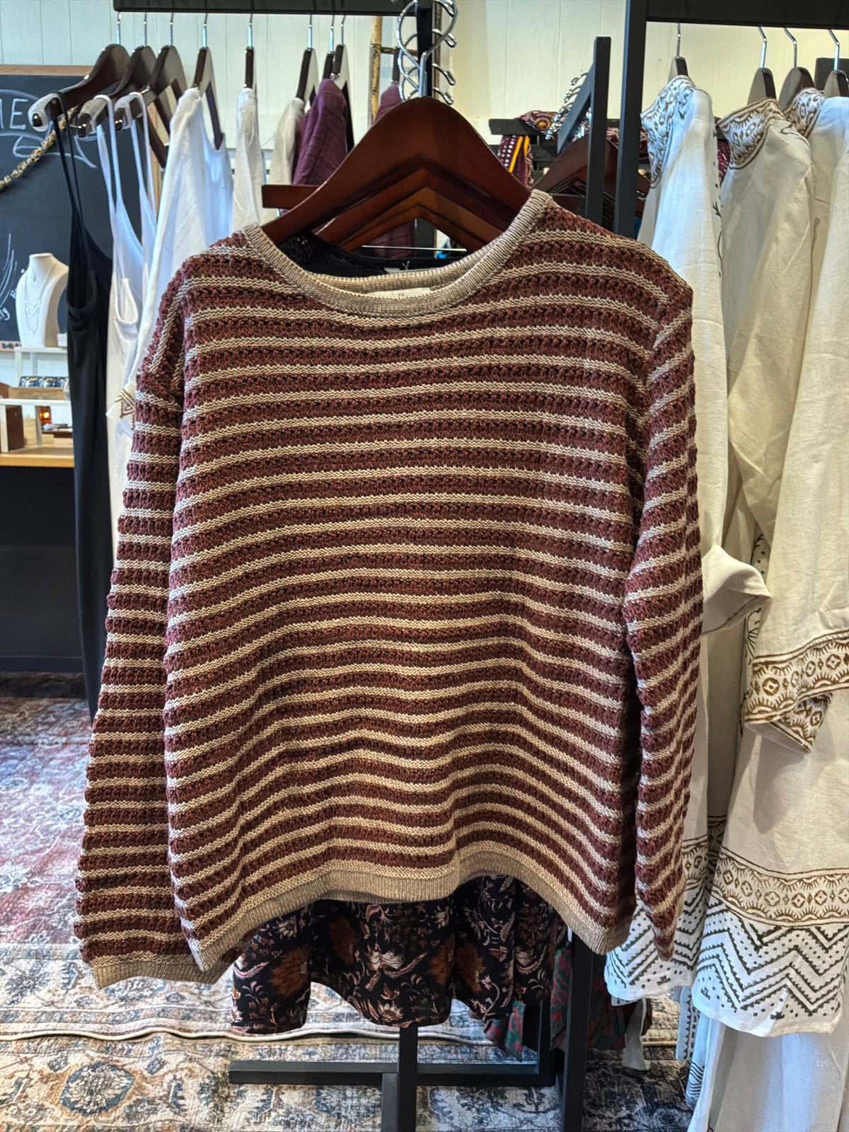 Mello Maroon Relaxed Fit Sweater