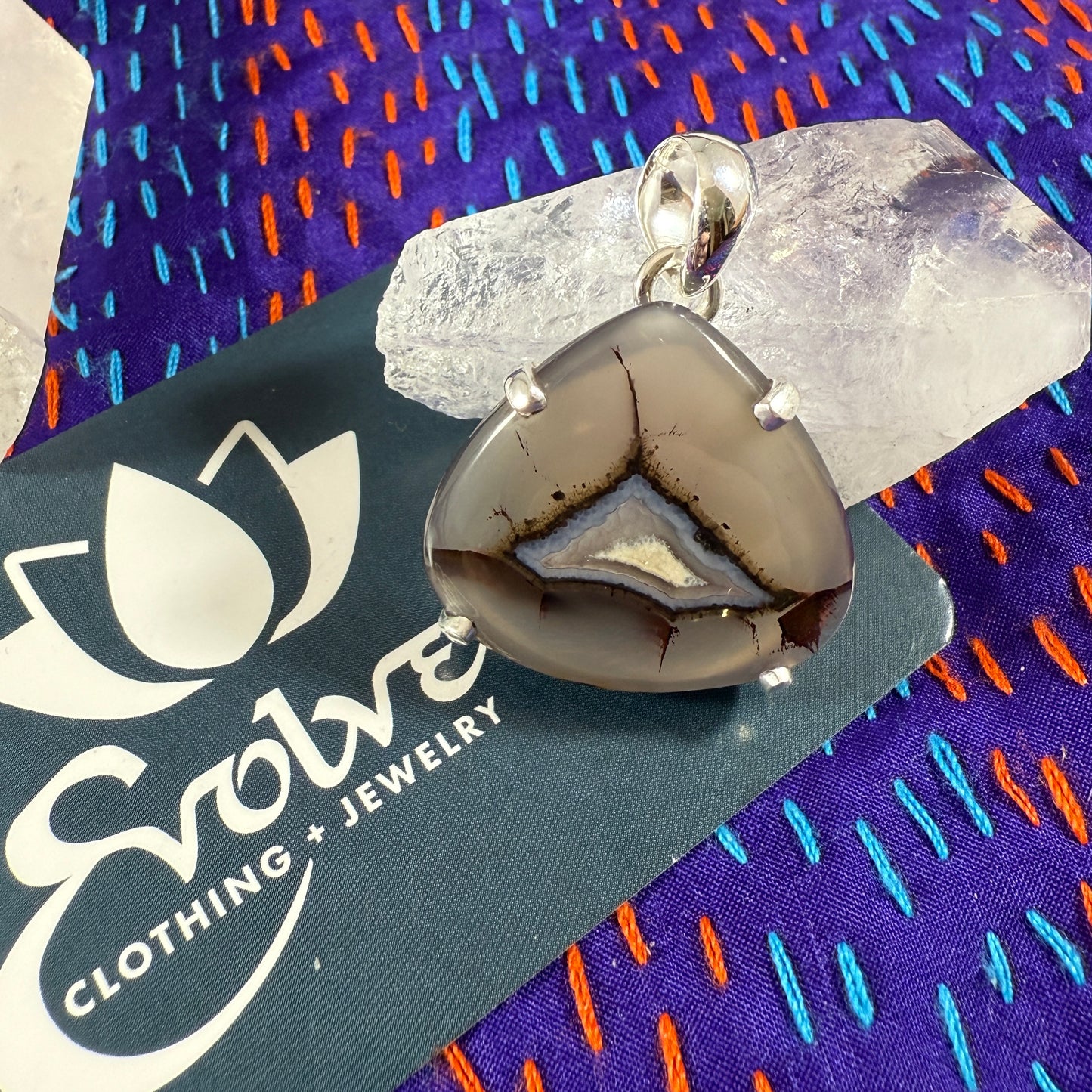 Montana Agate Sterling Pendants