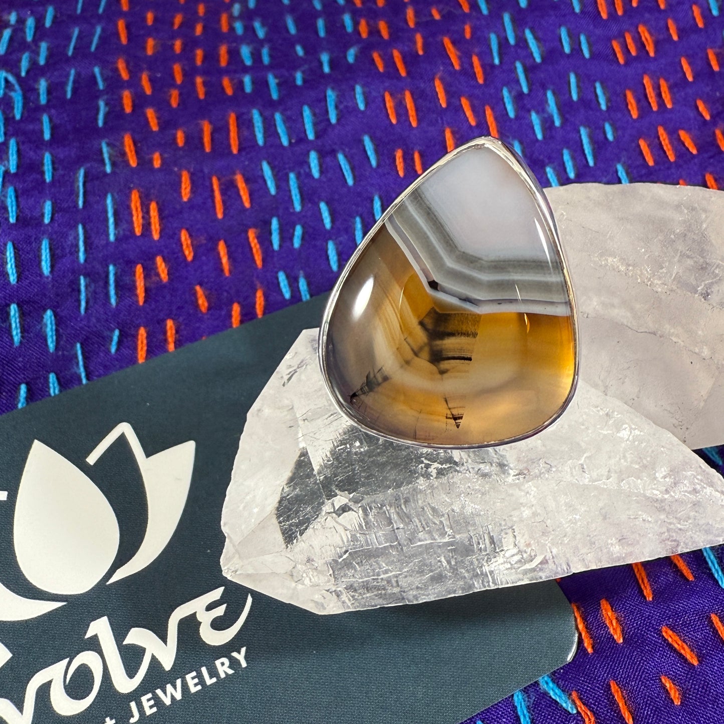 Montana Agate Sterling Silver Rings