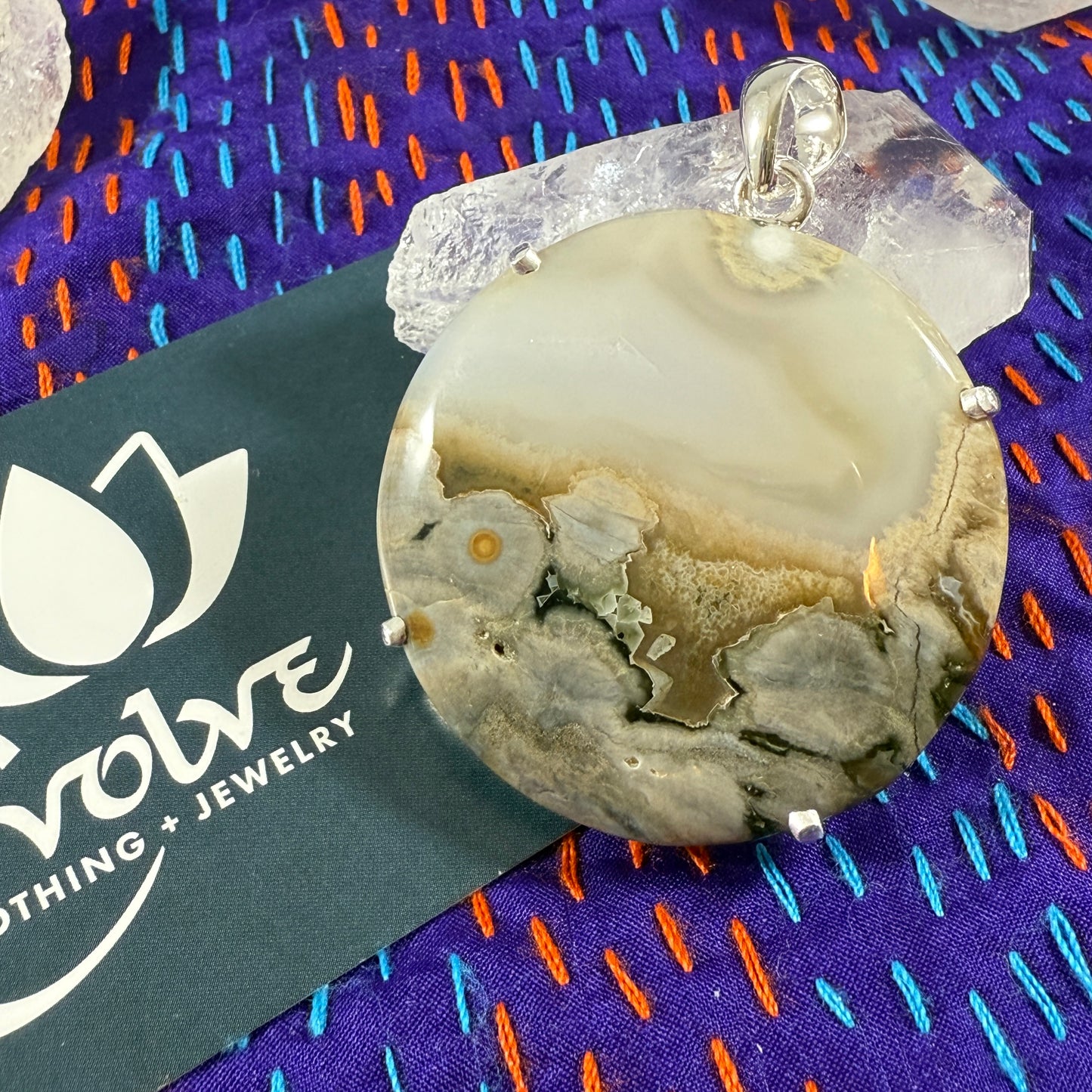 Ocean Jasper Sterling Pendants