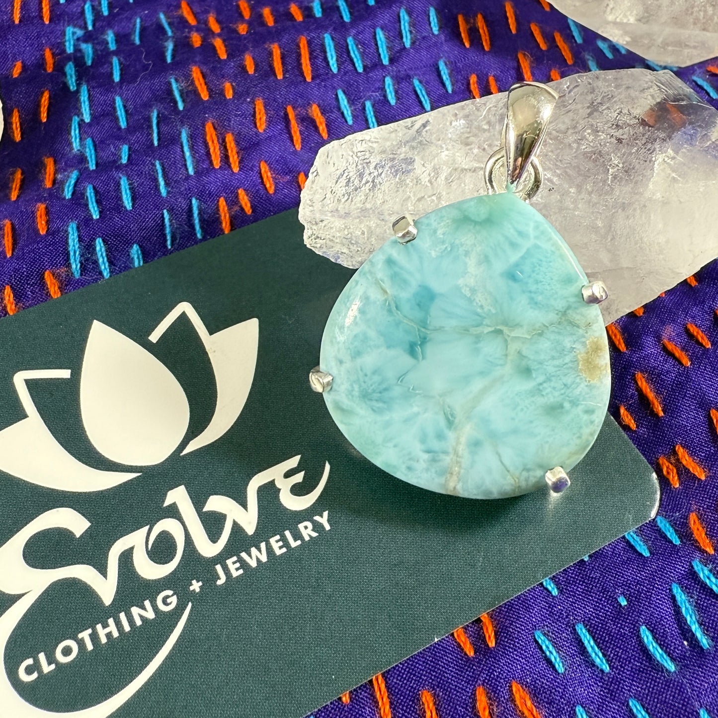 Larimar Sterling Pendants