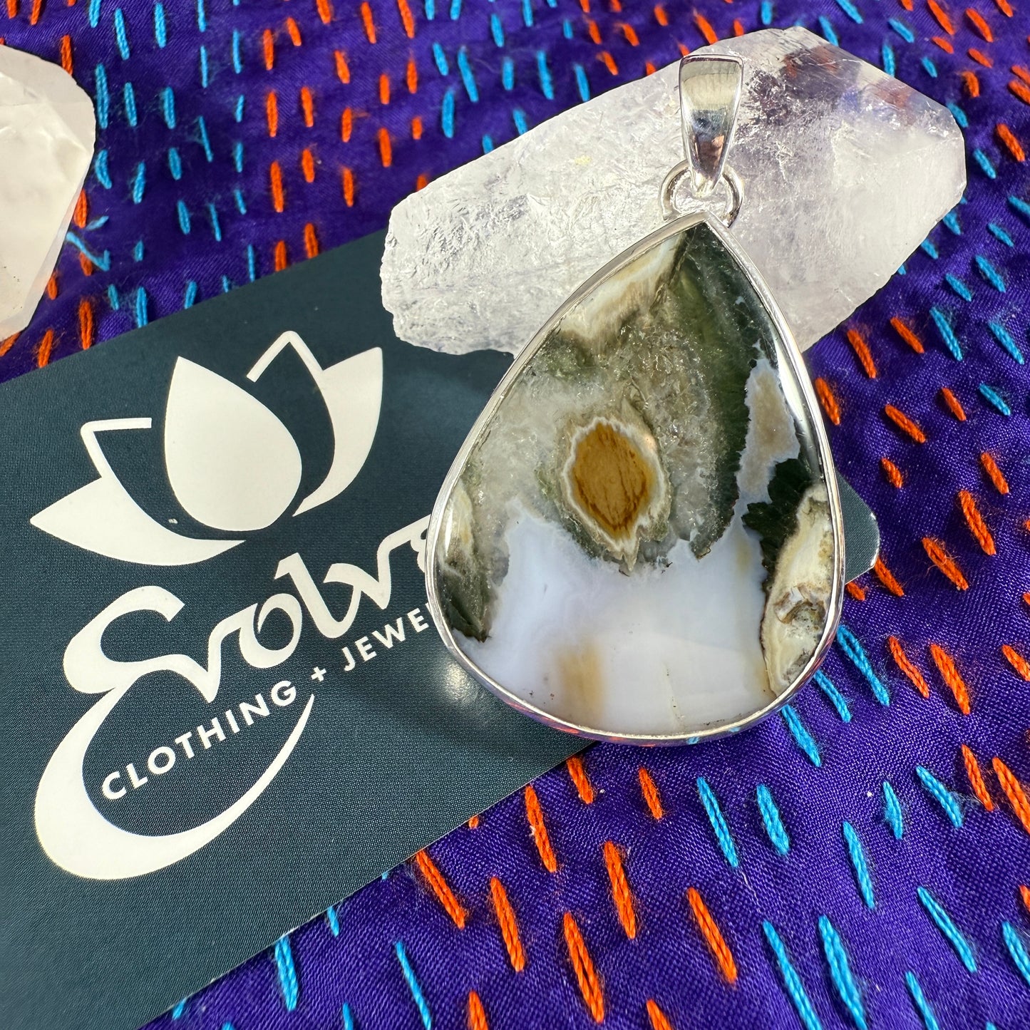 Ocean Jasper Sterling Pendants