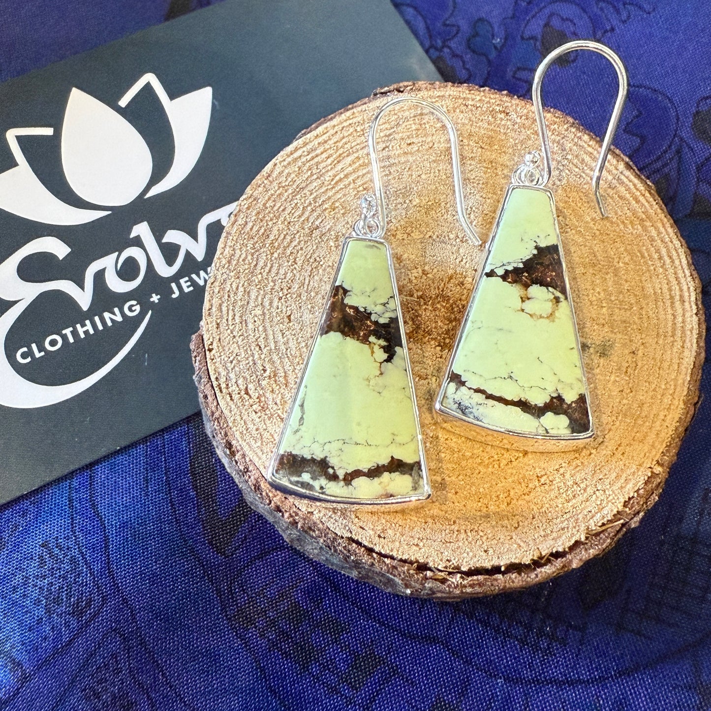 Lemon Chrysoprase Sterling Silver Earrings