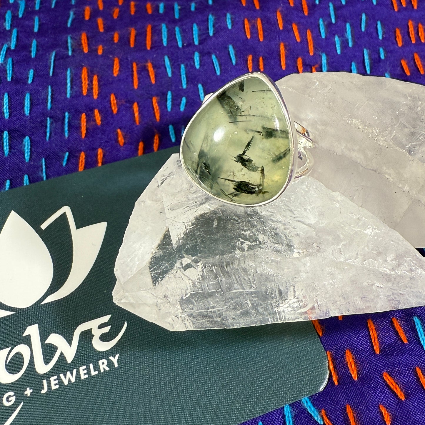 Prehnite Sterling Silver Rings