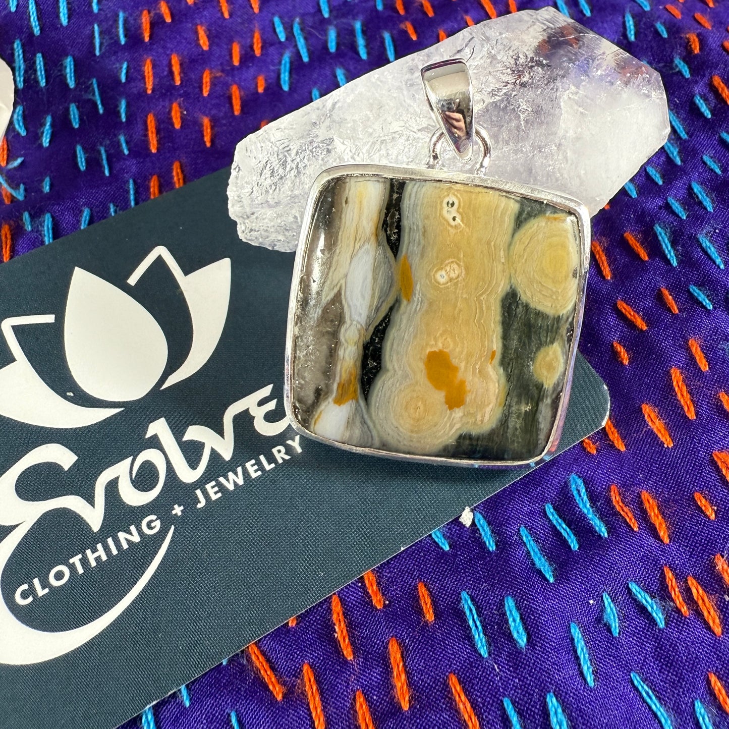 Ocean Jasper Sterling Pendants