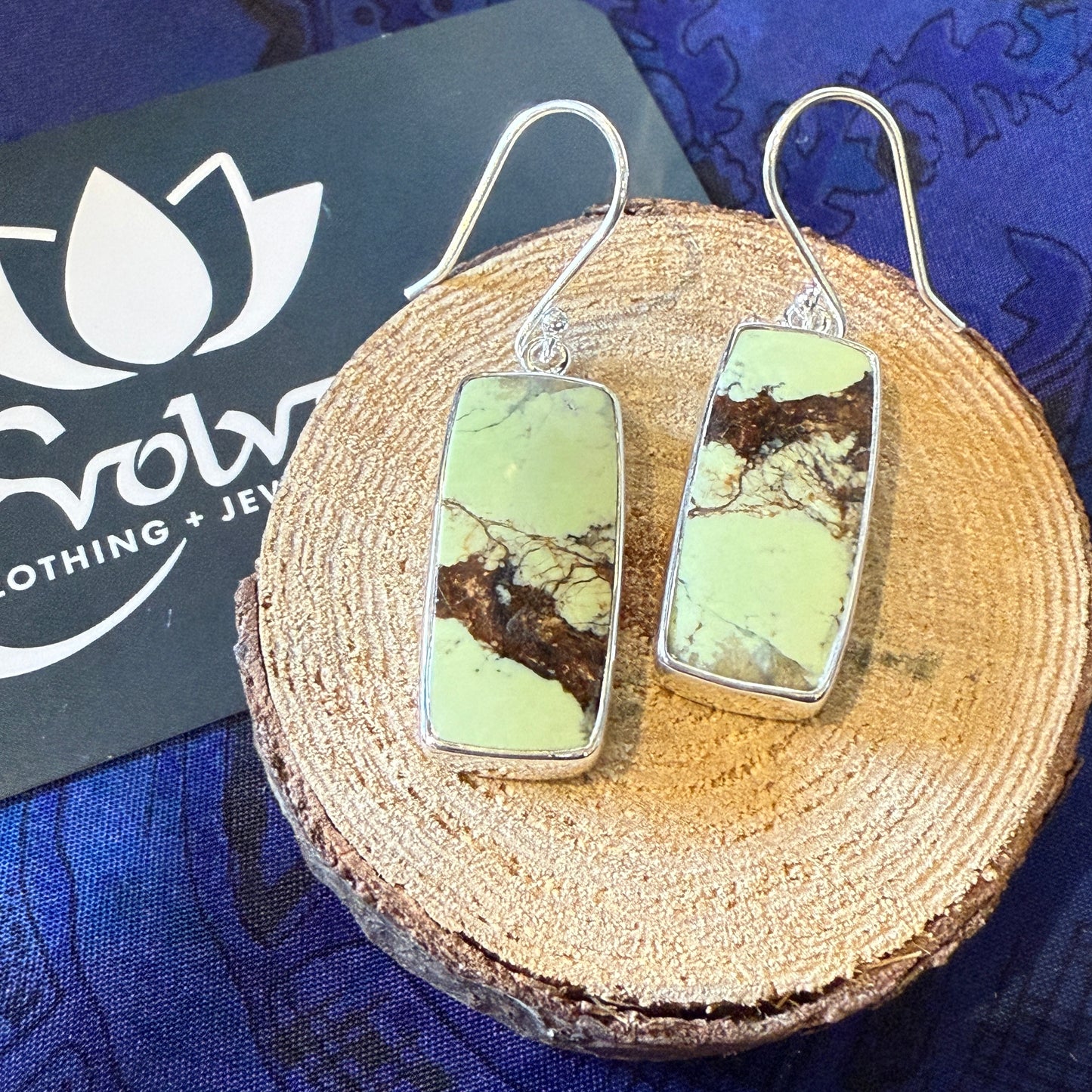 Lemon Chrysoprase Sterling Silver Earrings