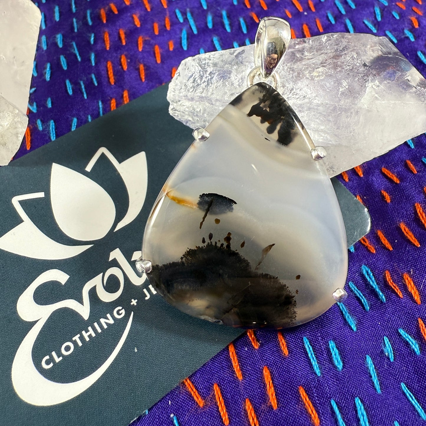 Montana Agate Sterling Pendants