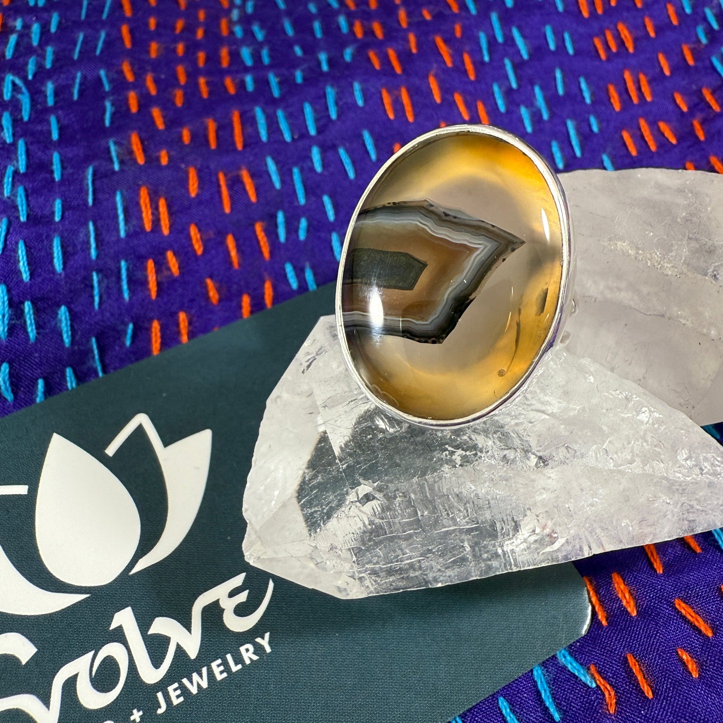 Montana Agate Sterling Silver Rings