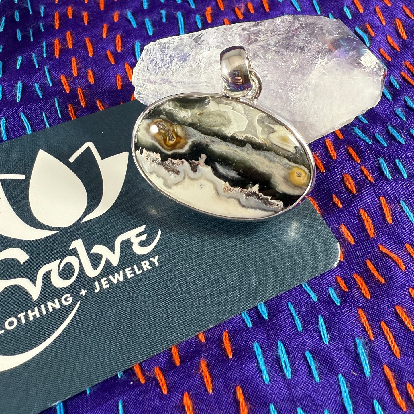 Ocean Jasper Sterling Pendants