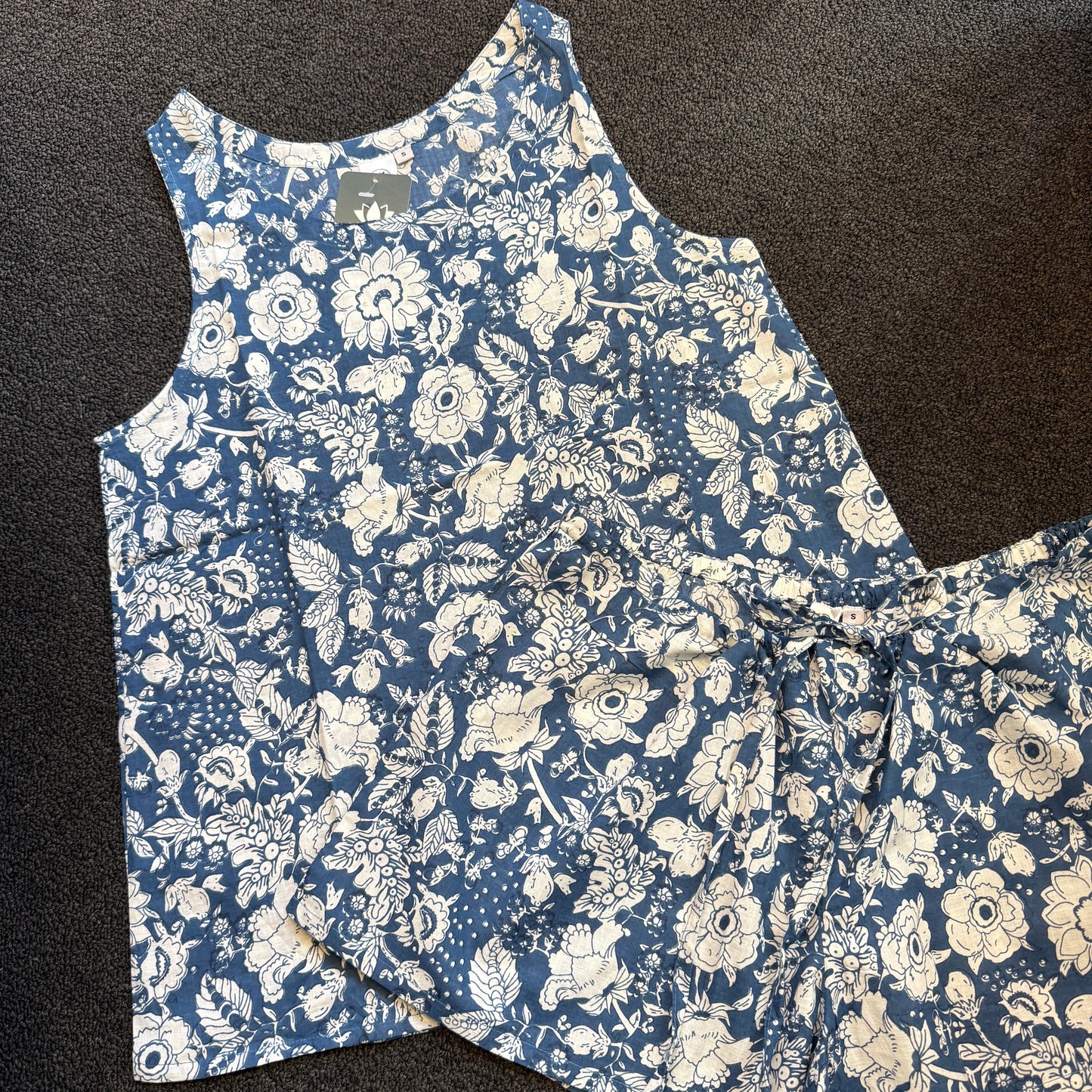 Cotton Block Print Pajama Set