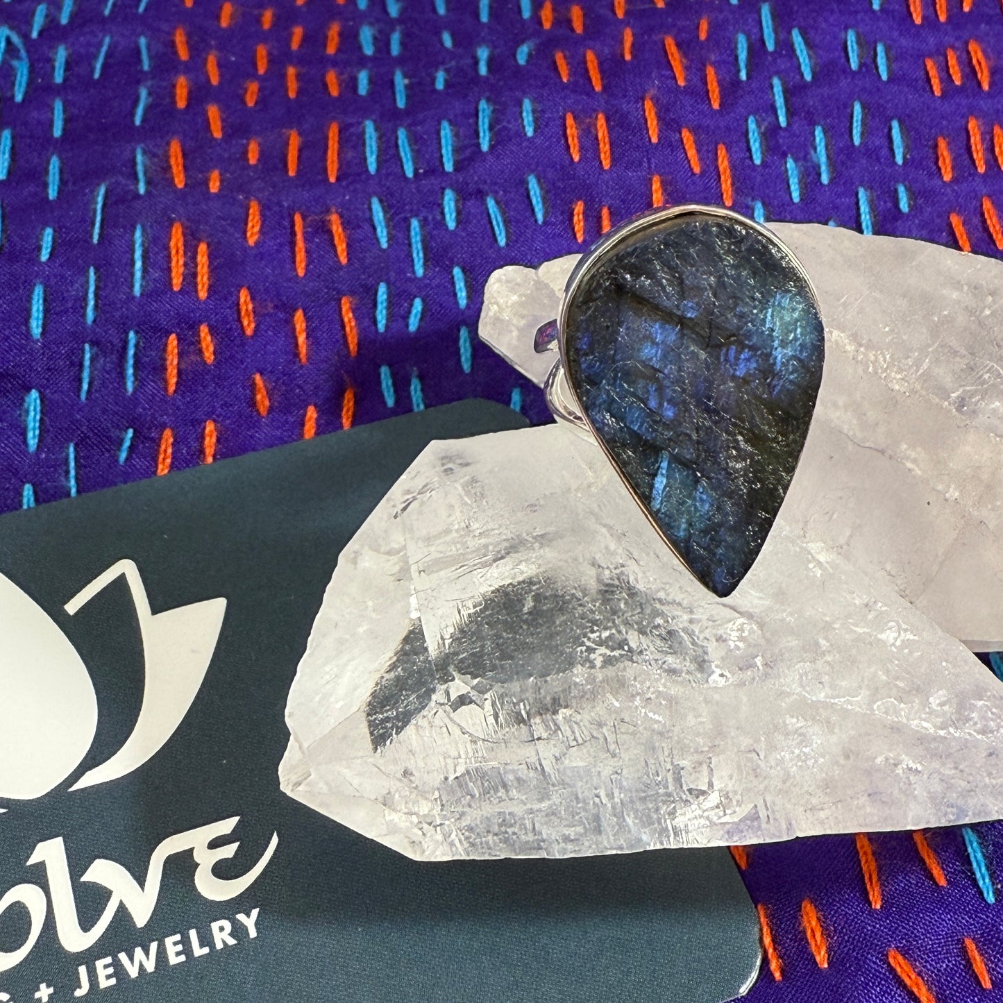 Raw Labradorite Sterling Rings