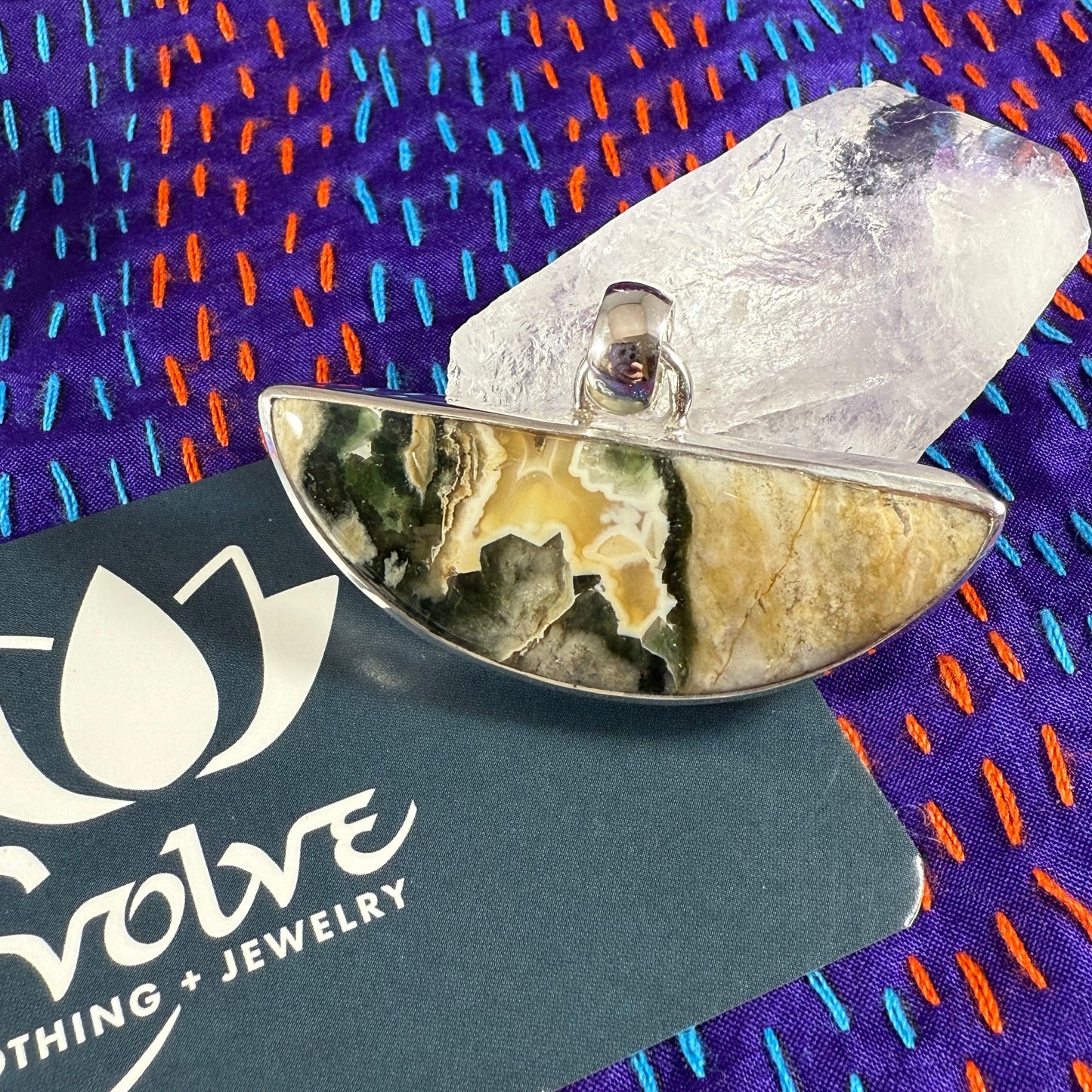 Ocean Jasper Sterling Pendants