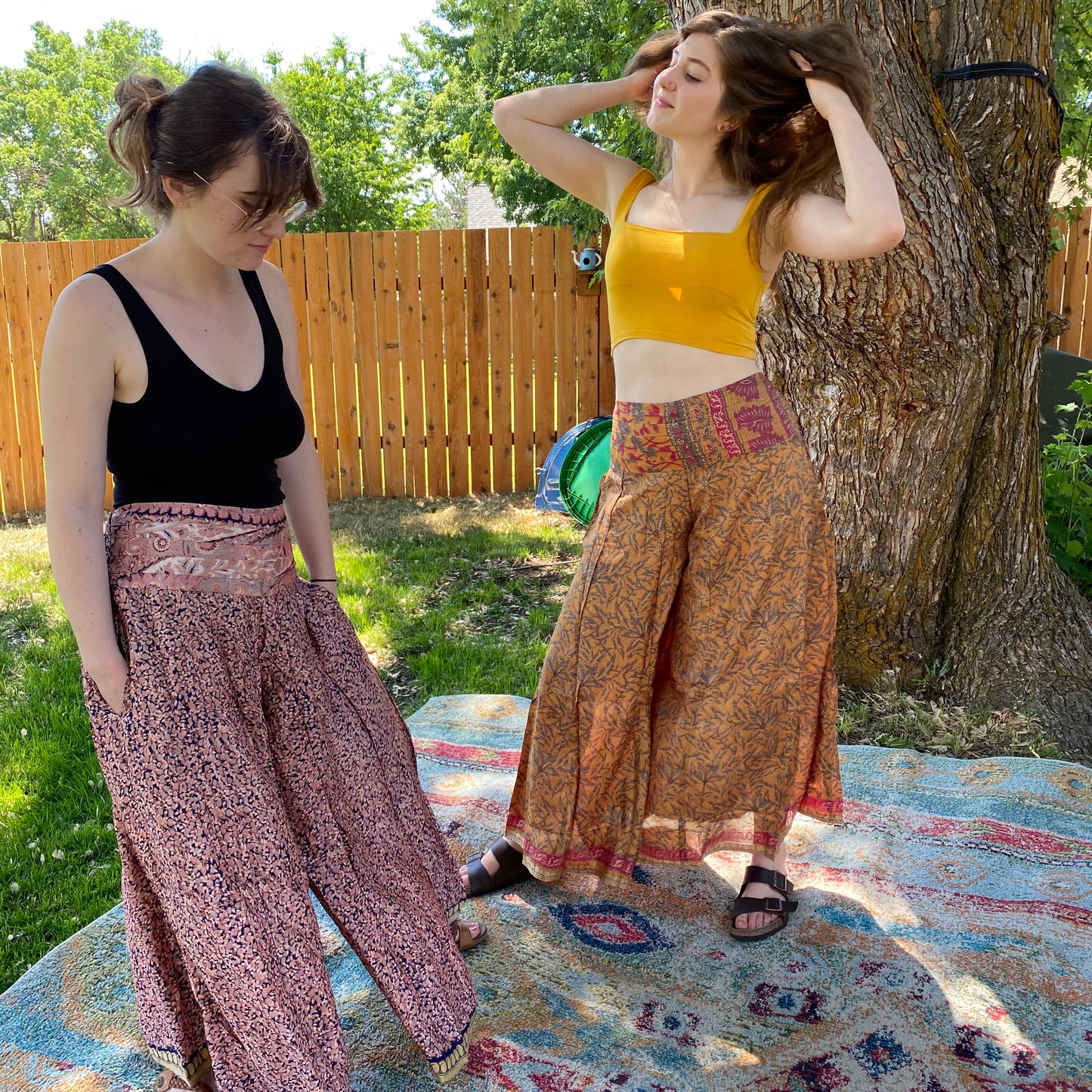 Recycled Sari Pleat Pants