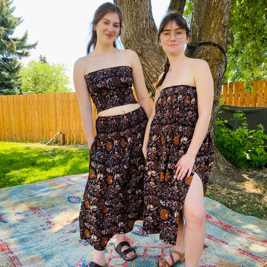 Block-print Tube Top