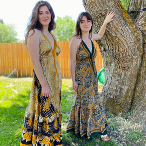 Recycled Sari Wood Bead Dress