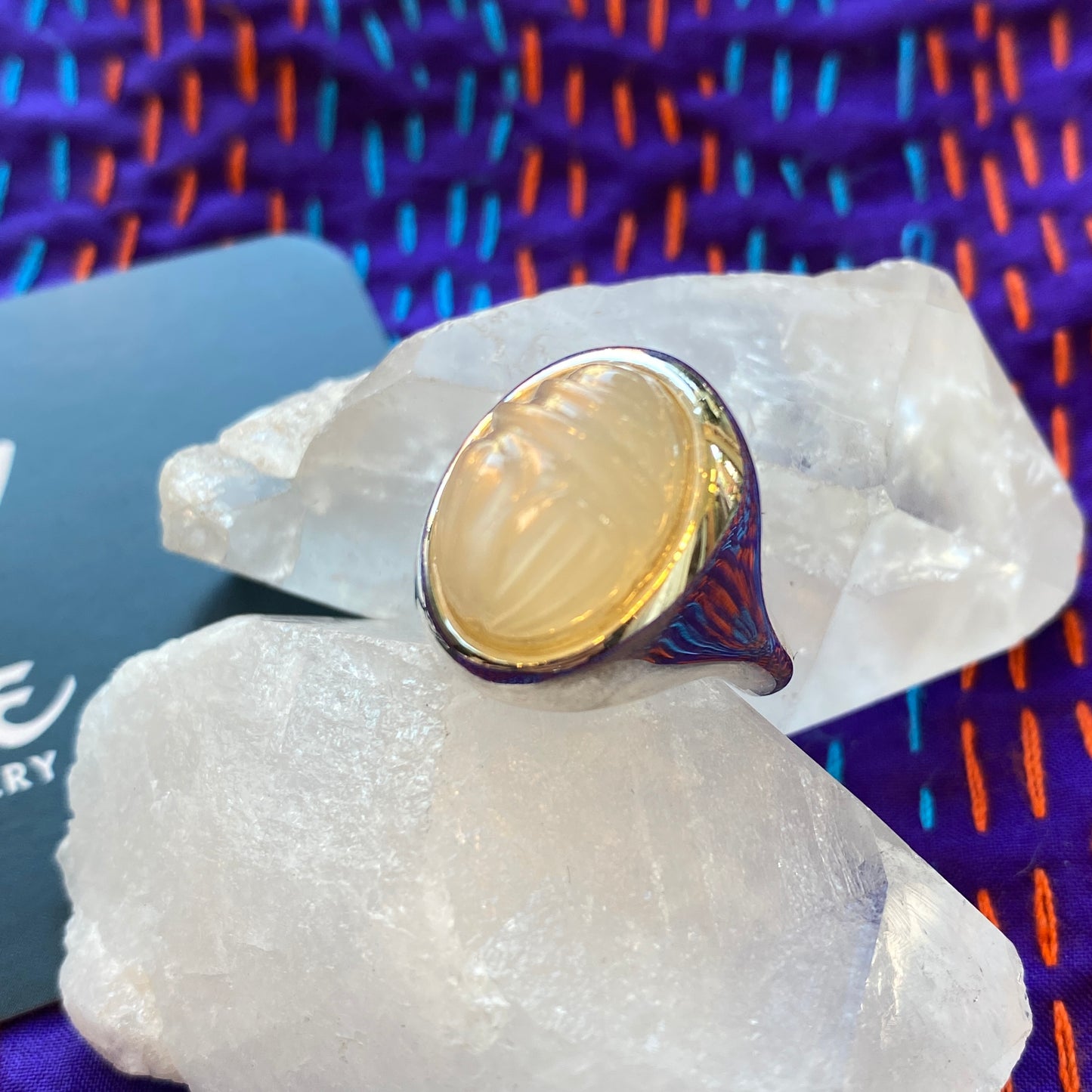 Scarab Gemstone Ring