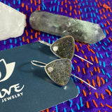 Triangle Gemstone Slice Earrings