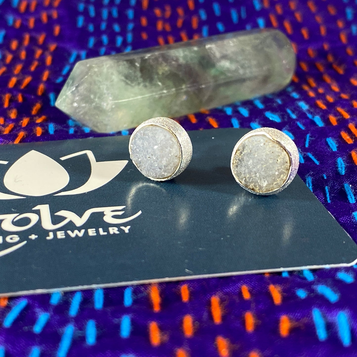 Raw Gemstone Stud Earrings