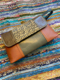 Recycled Camel Leather & Fur Box Purse