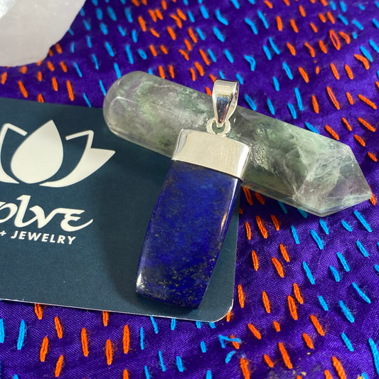 Lapis Lazuli Capped Pendants