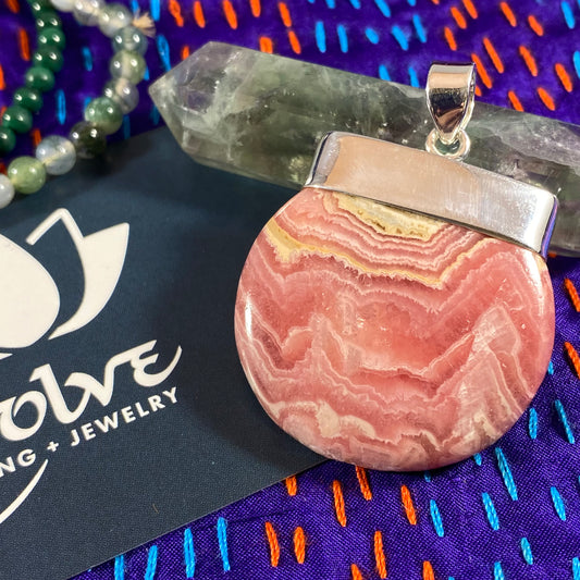 Rhodochrosite Capped Pendant