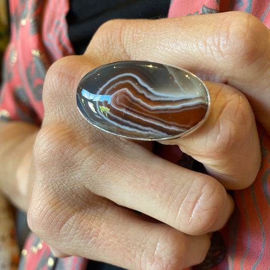 Botswana Agate & Sterling Rings